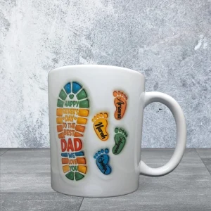 Fathers Day foot print mug