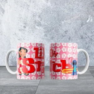 Pink Lilo & Stitch mug