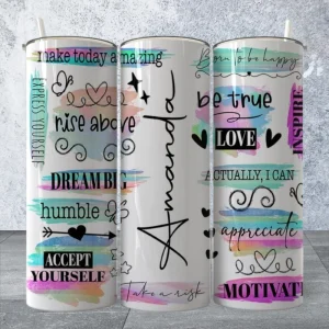 Motivational Affirmation tumbler 600ml
