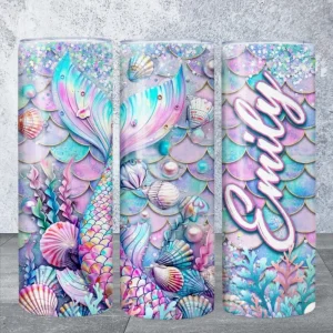 Glitter Mermaid tumbler 600ml